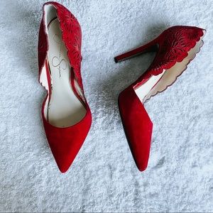Jessica Simpson Cassel Red Suede Pump